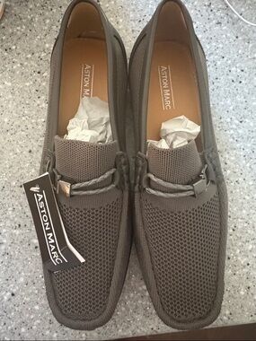 Men’s Gray Mesh Slip-On Loafers